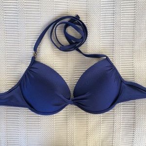 Victoria’s Secret Blue Push-up Bikini Top 32B EUC